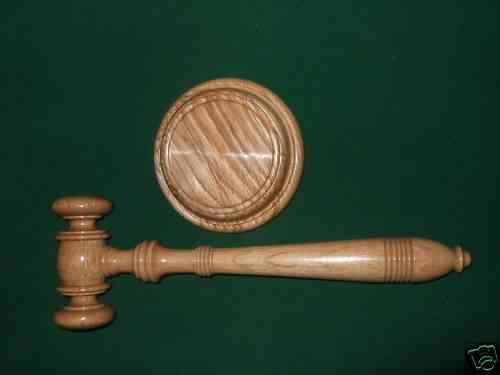 Gavel & Block hand crafted -Top Quality -English Oak