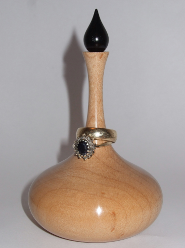 Ring Holder hand crafted in Maple and Ebony